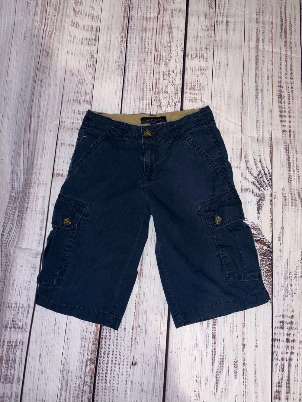 Tommy Hilfiger Navy Cargo Shorts Boys Size 8